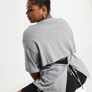 Grey plus size cut T-shirt